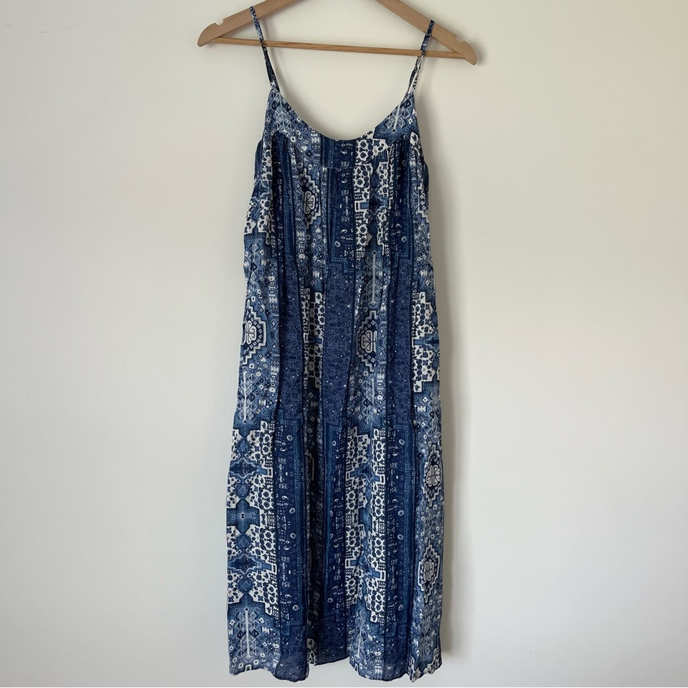 lucky brand blue and white dress